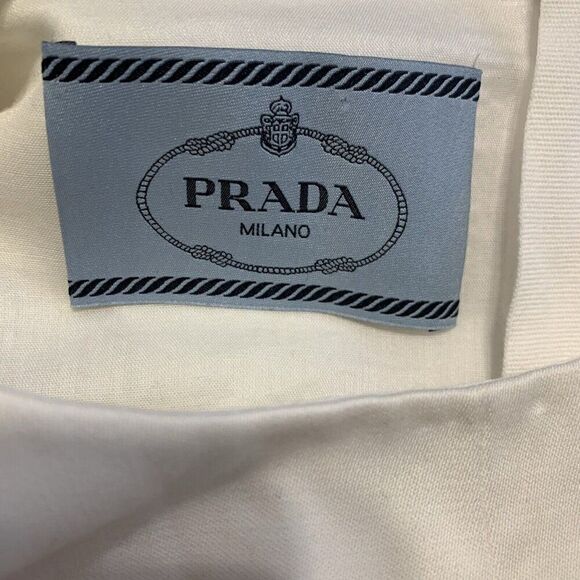 Prada Authentic White Red Black Tank Mini Dress 4 IT 40 Small - Picture 5 of 9